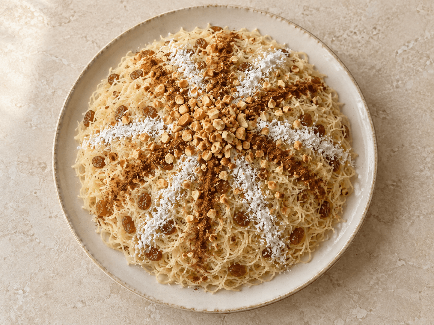 Seffa aux cheveux d'ange — Illustration culinaire générée par IA