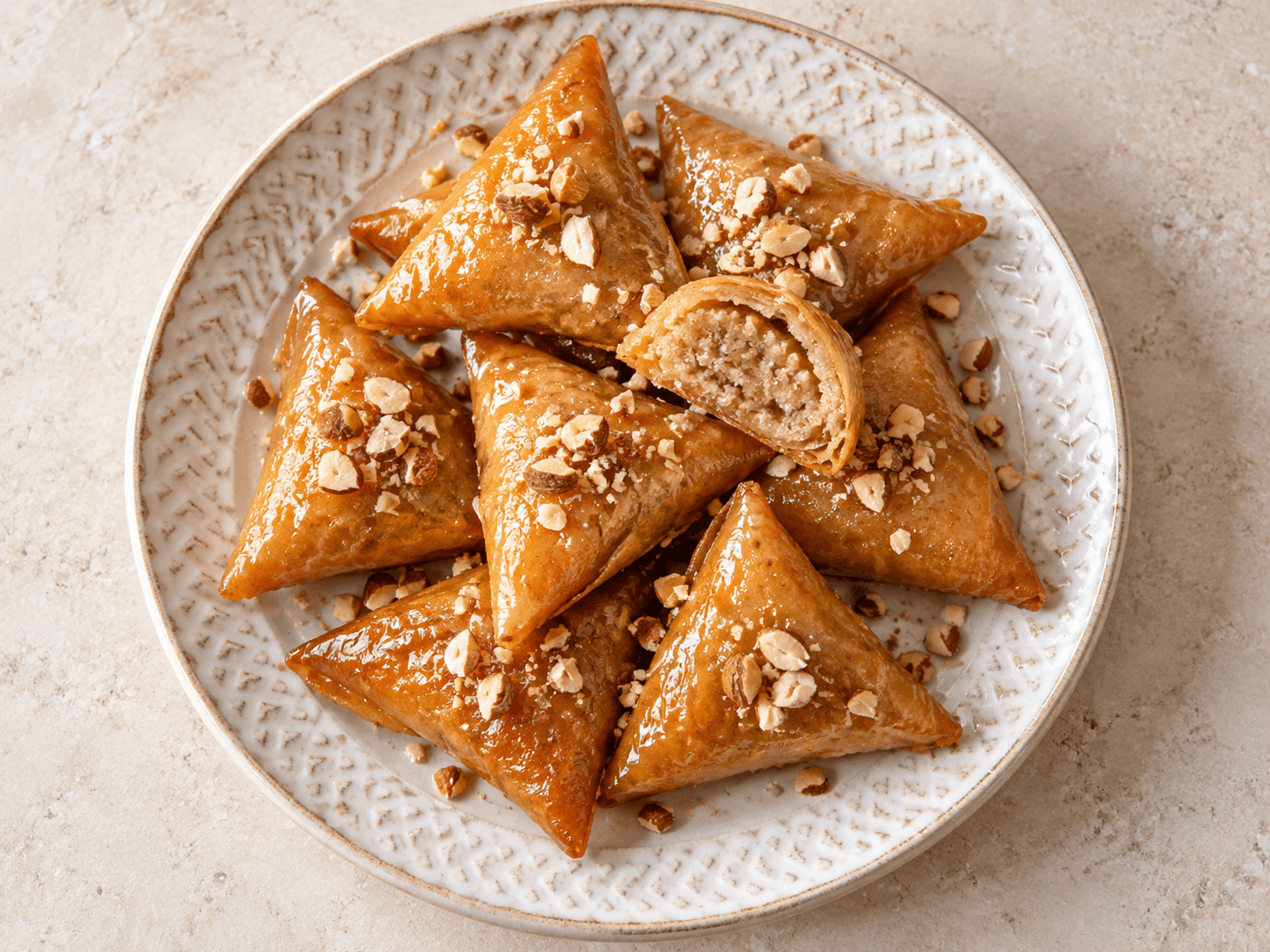 Briouates aux amandes — Illustration culinaire générée par IA