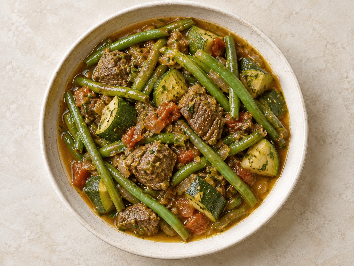 Tajine aux haricots verts — Illustration culinaire générée par IA