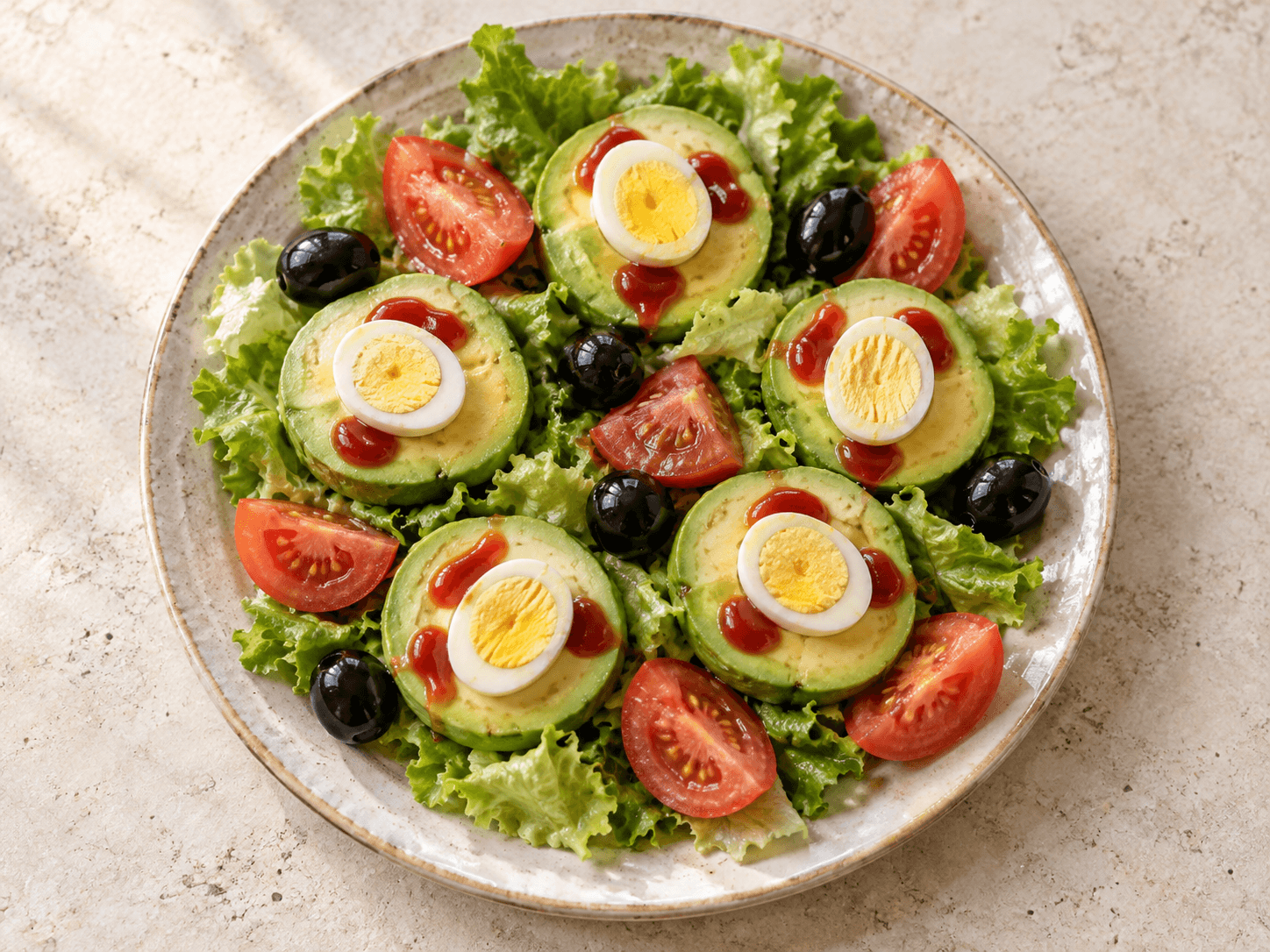 Avocat aux œufs — Illustration culinaire générée par IA