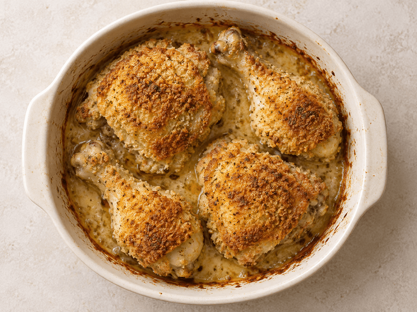 Poulet pané à la chapelure — Illustration culinaire générée par IA