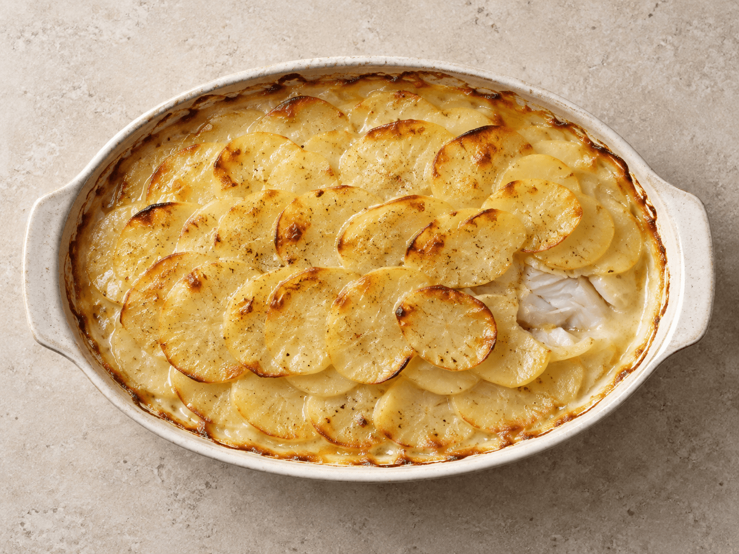 Soles gratinées — Illustration culinaire générée par IA