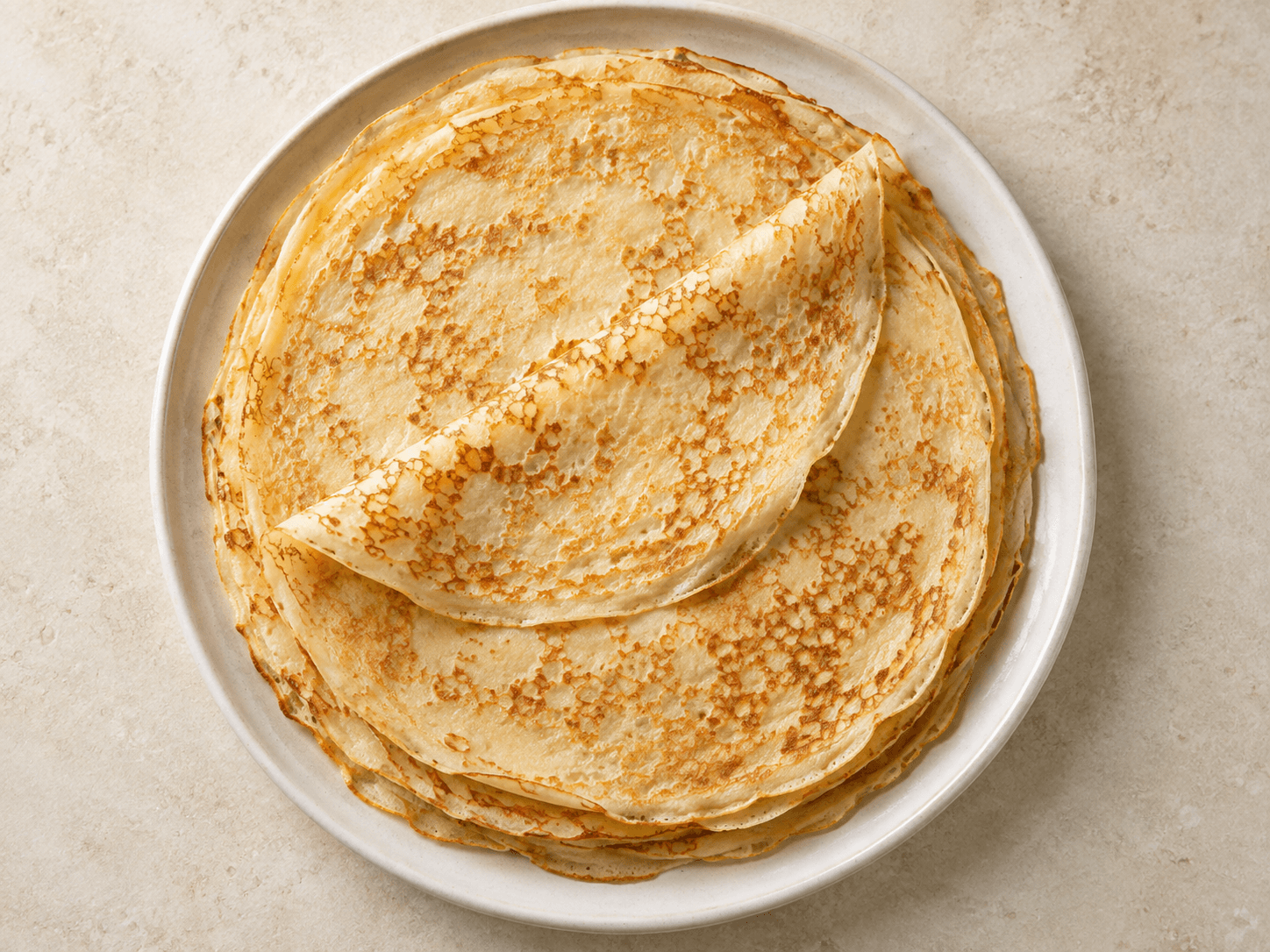 Crêpes salées - recette de base — Illustration culinaire générée par IA