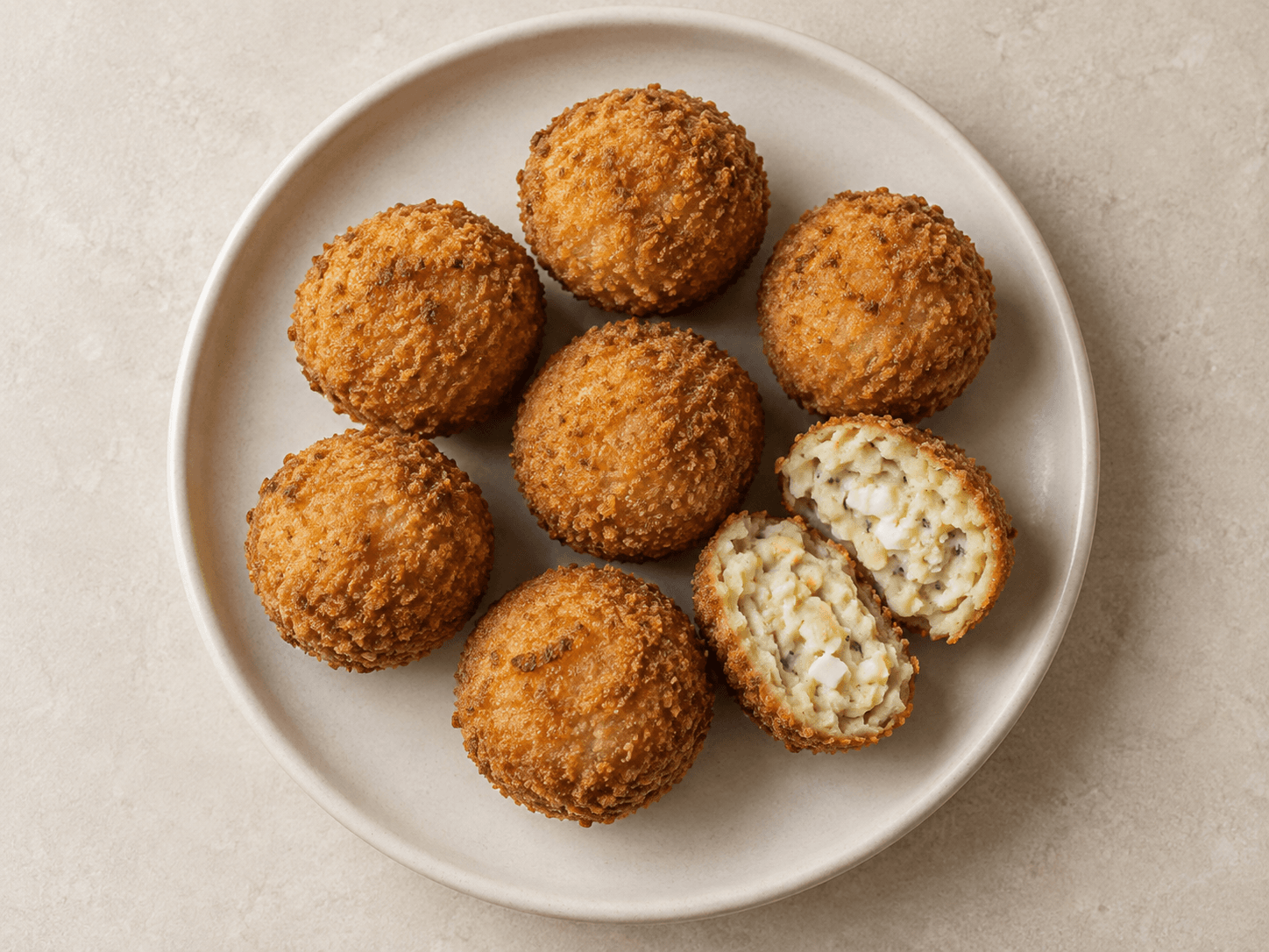 Croquettes aux œufs — Illustration culinaire générée par IA
