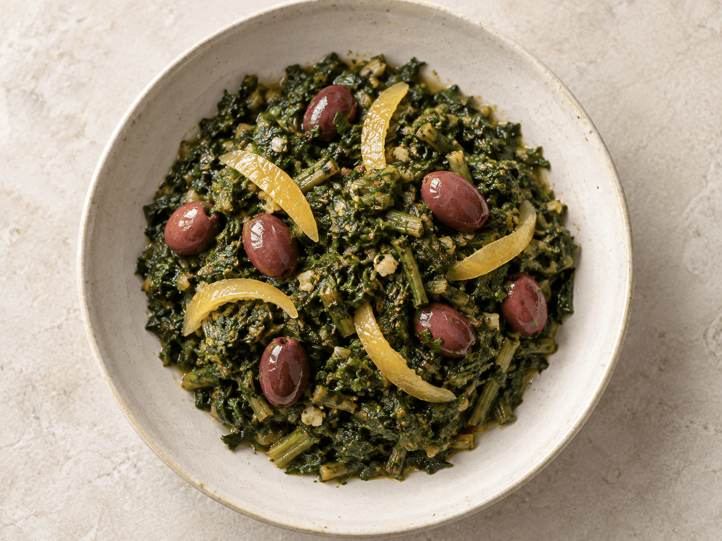 Salade bakkoula — Illustration culinaire générée par IA