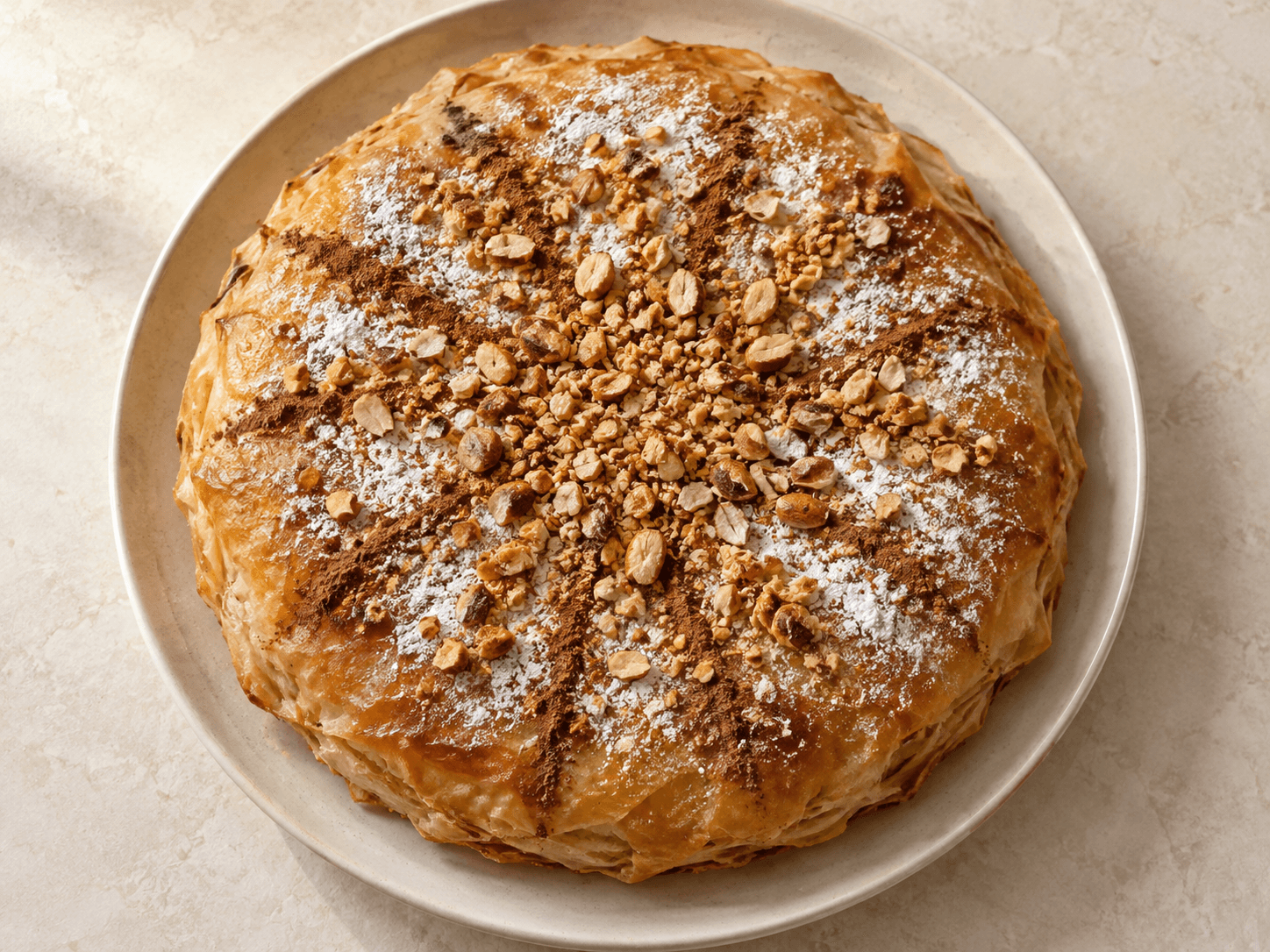 Pastilla au poulet — Illustration culinaire générée par IA