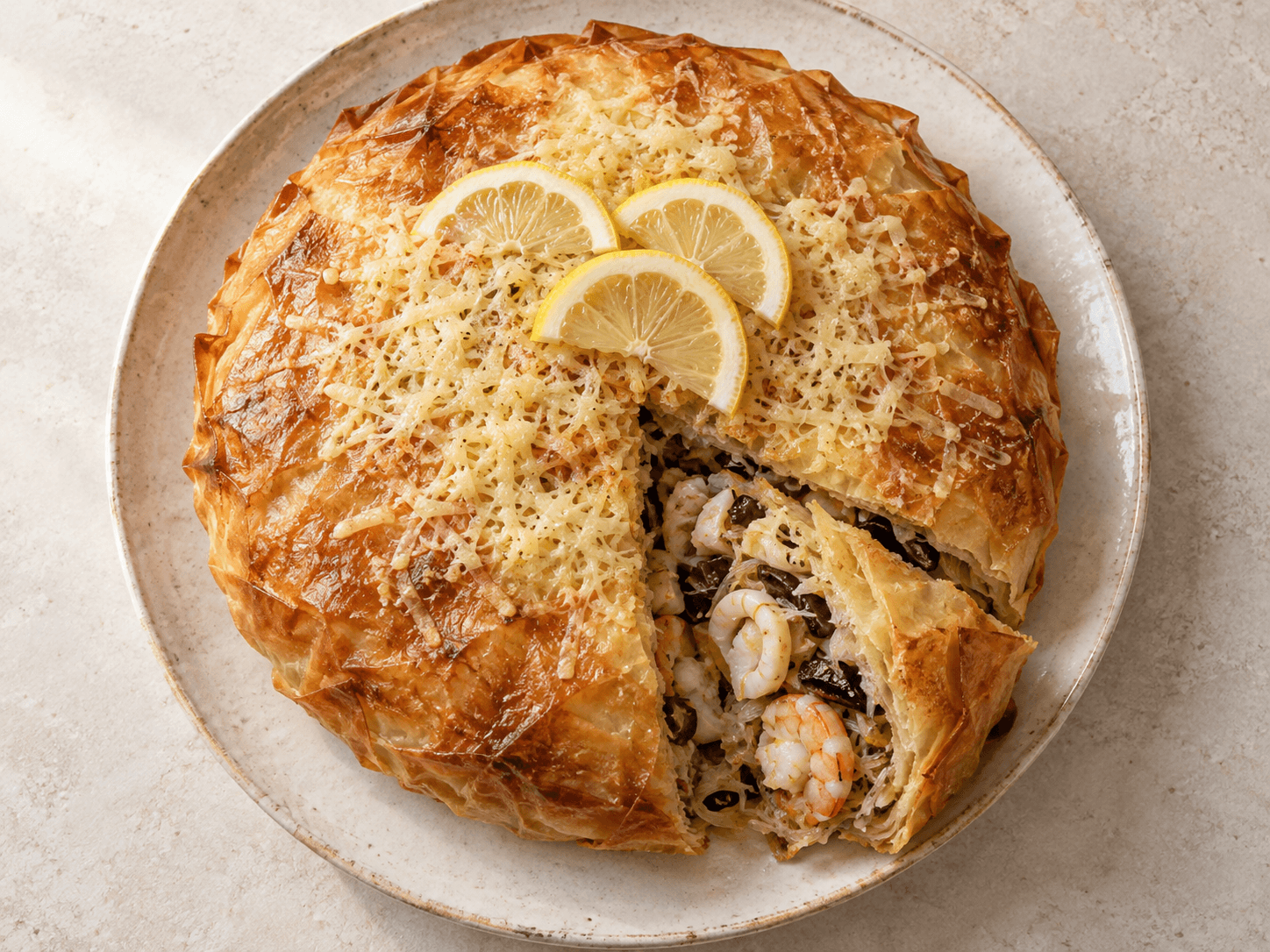 Pastilla marine — Illustration culinaire générée par IA