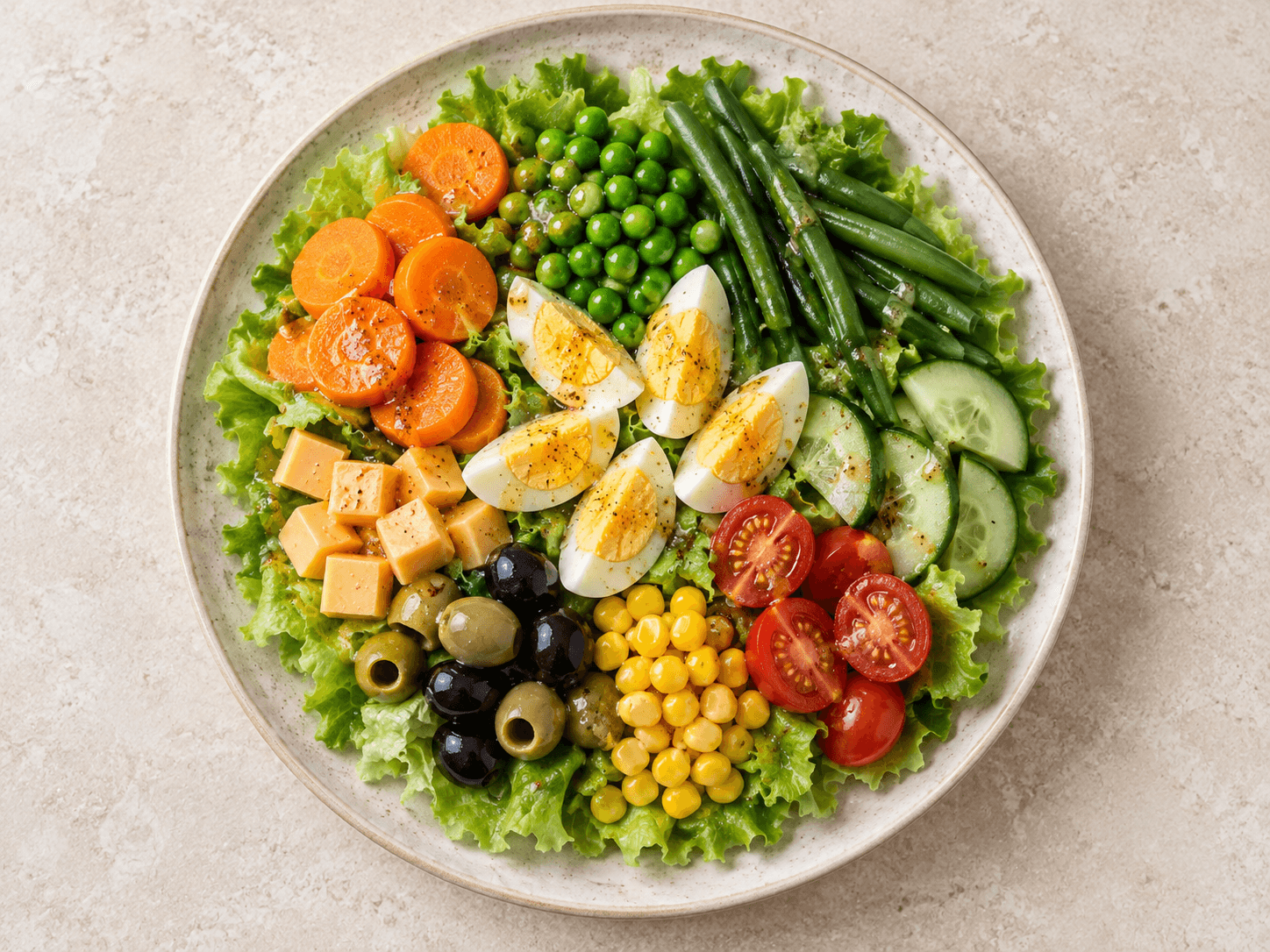 Salade riche — Illustration culinaire générée par IA
