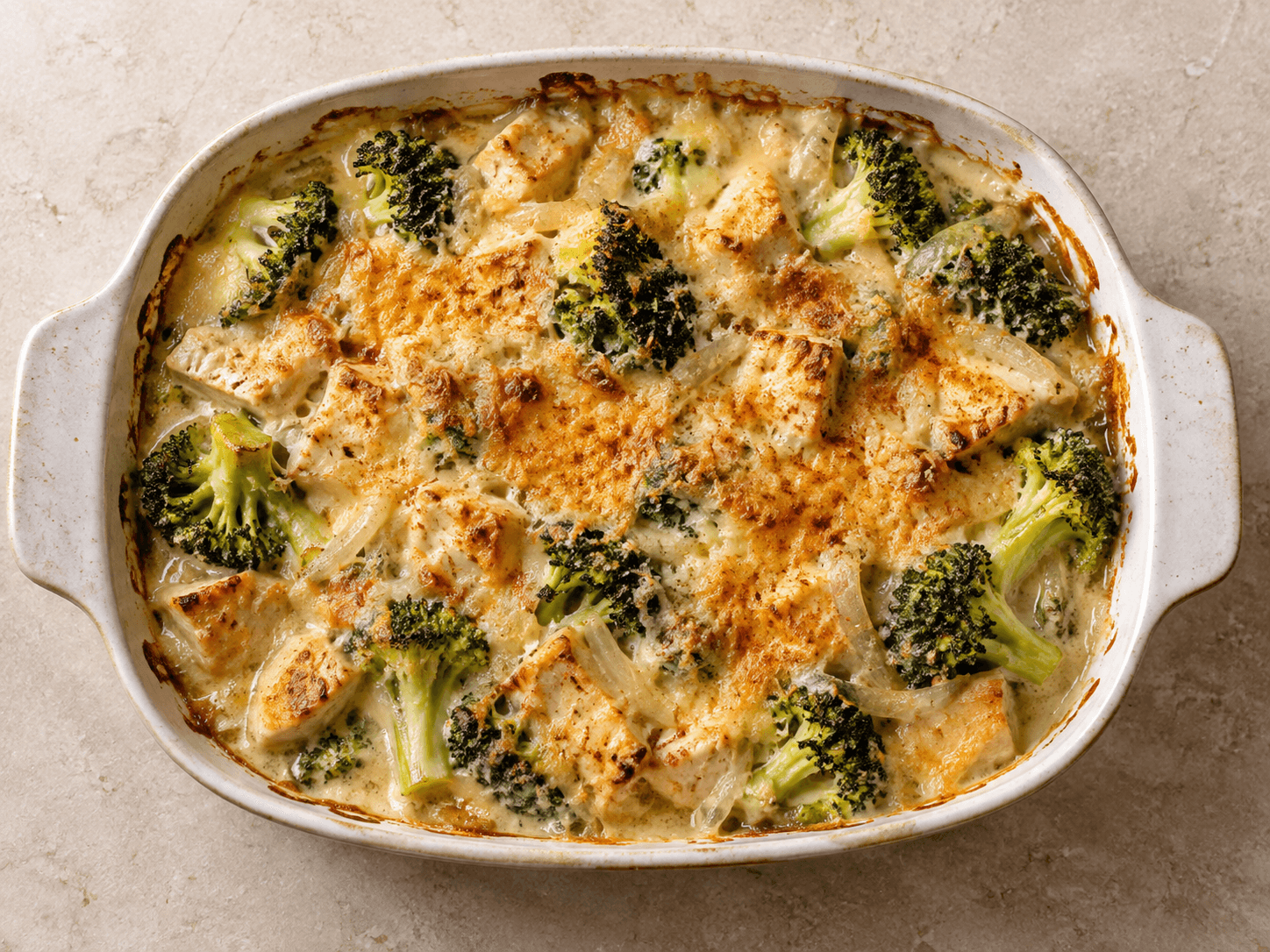 Gratin aux brocolis — Illustration culinaire générée par IA